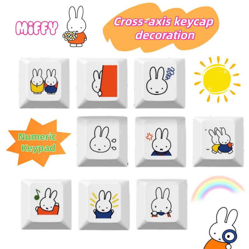 New Miffy rabbit cartoon cute  - Custom Keycaps ulasan dan harga