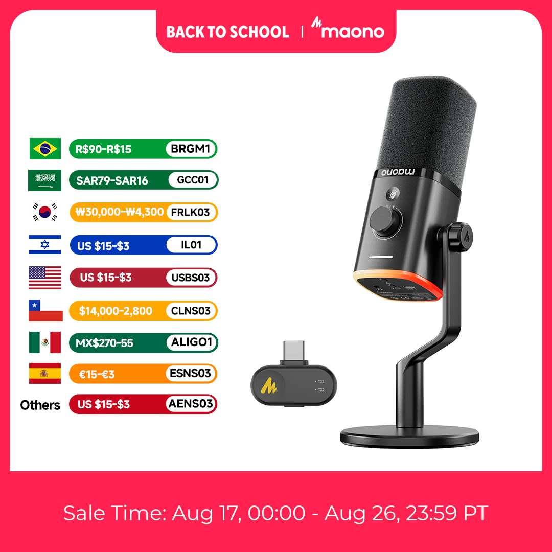 MAONO PD100W Wireless USB Dyna - Pc Gaming Live Streaming ulasan dan harga