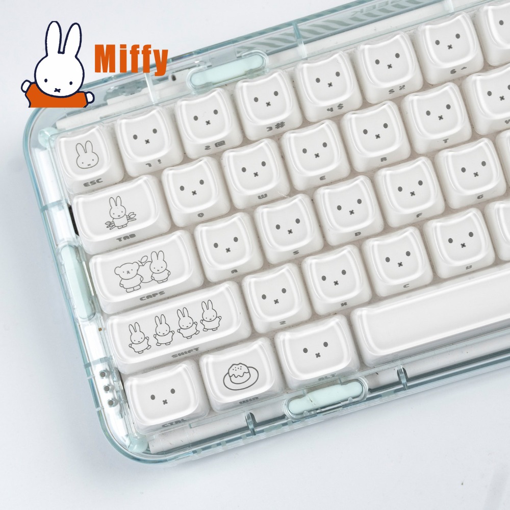 Kawaii Miffy Keycaps Cute Rabb - Pc Gaming Kawaii ulasan dan harga