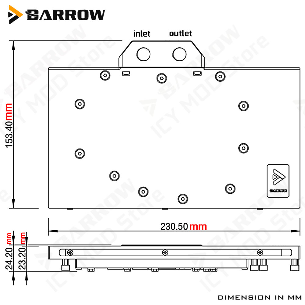 Barrow VGA Water Block for Gig - Pc Gaming Gigabyte ulasan dan harga