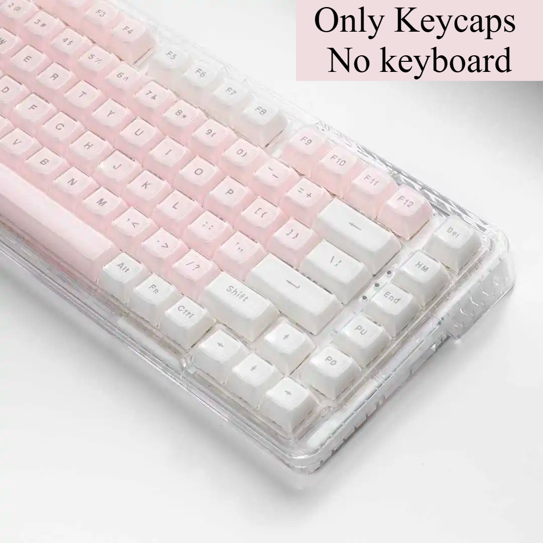 Crystal Transparent Keycaps Pi - Pc Gaming Fullset ulasan dan harga