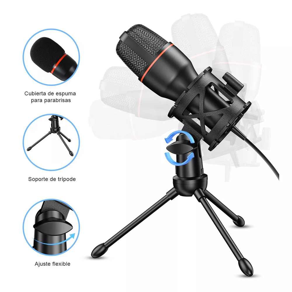 Condenser Microphone USB Wired - Pc Gaming Live Streaming ulasan dan harga