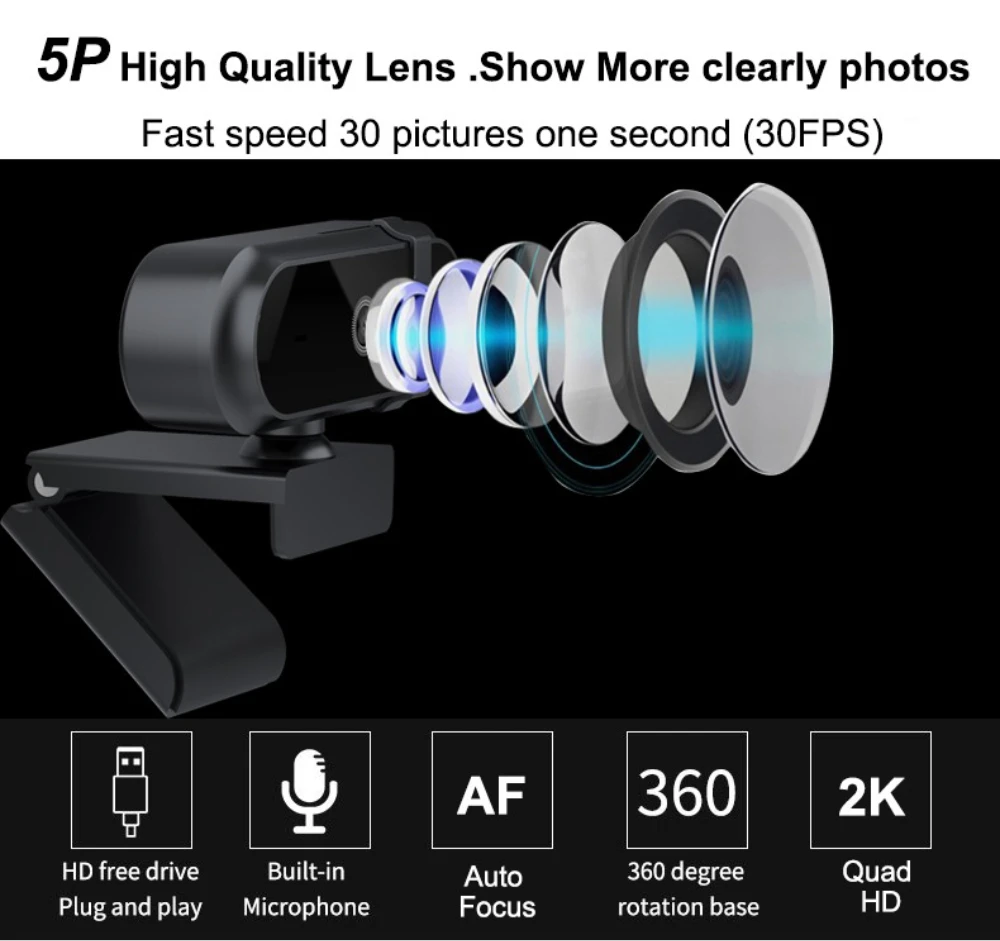 4K 2K Autofoucs Webcam 30fps F - Pc Gaming Fullset ulasan dan harga