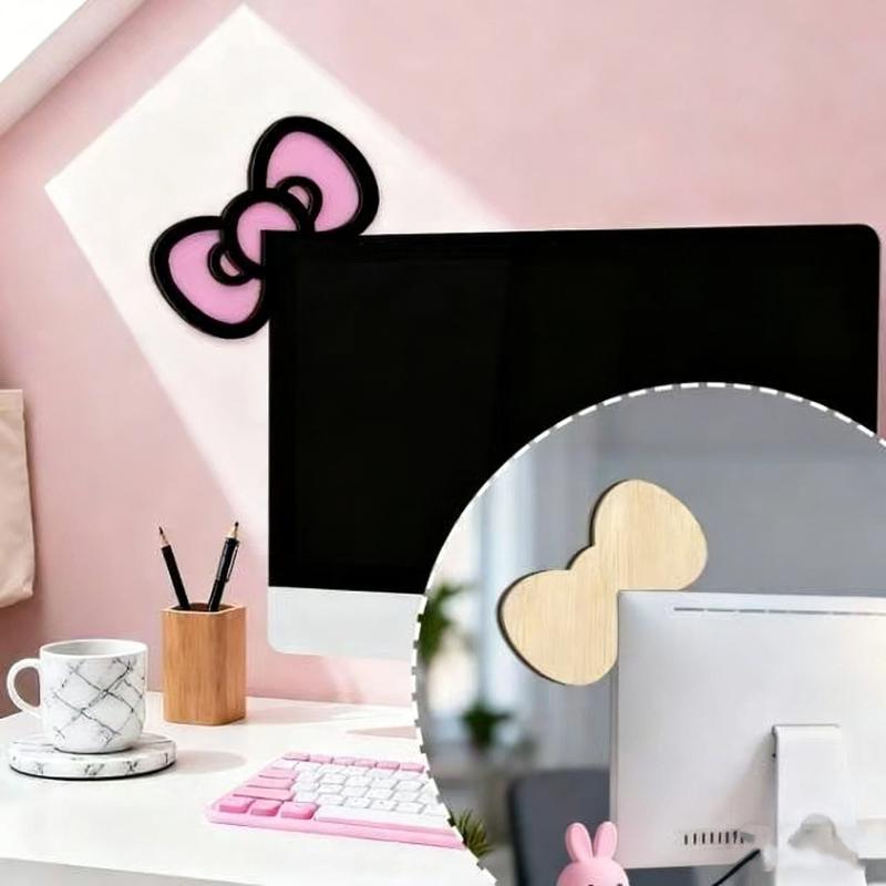 New 1/2Pcs Wooden Bowknot PC A - Pc Gaming Kawaii ulasan dan harga