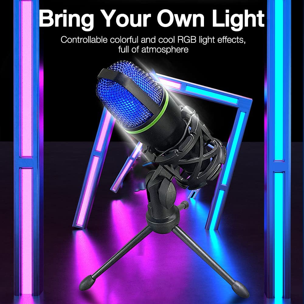 Condenser Microphone USB Wired - Pc Gaming Live Streaming ulasan dan harga