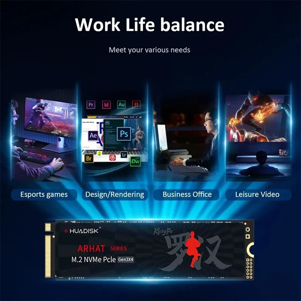 Huadisk SSD NVMe M2 1TB 512GB  - Pc Gaming Gigabyte ulasan dan harga