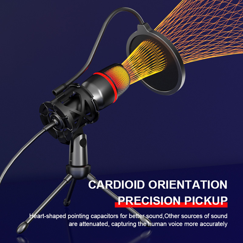 Professional Condenser Microph - Pc Gaming Live Streaming ulasan dan harga