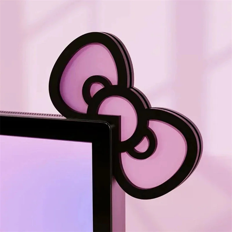 Kawaii Pink Acrylic Bow Monito - Pc Gaming Kawaii ulasan dan harga