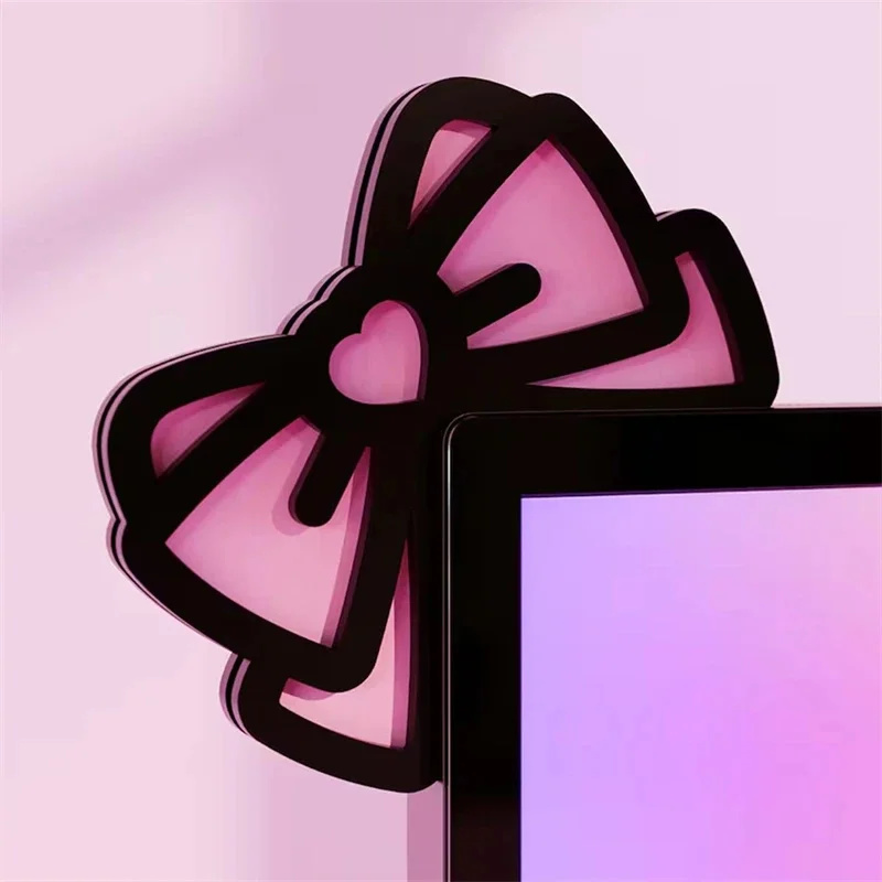 Kawaii Pink Acrylic Bow Monito - Pc Gaming Kawaii ulasan dan harga