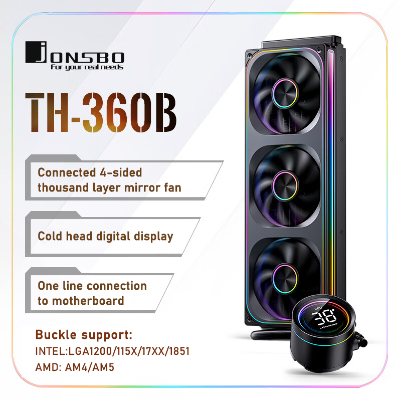 Jonsbo TH-360 AIO CPU Liquid C - Pc Water Cooling ulasan dan harga