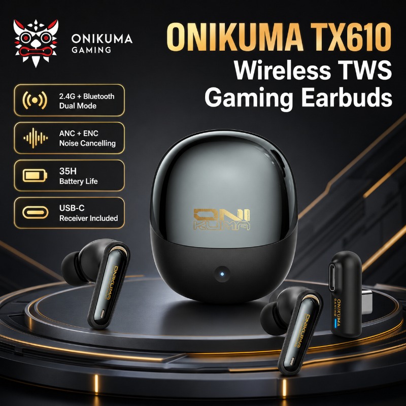 ONIKUMA TX610 Wireless Gaming  - Pc Gaming Gigabyte ulasan dan harga
