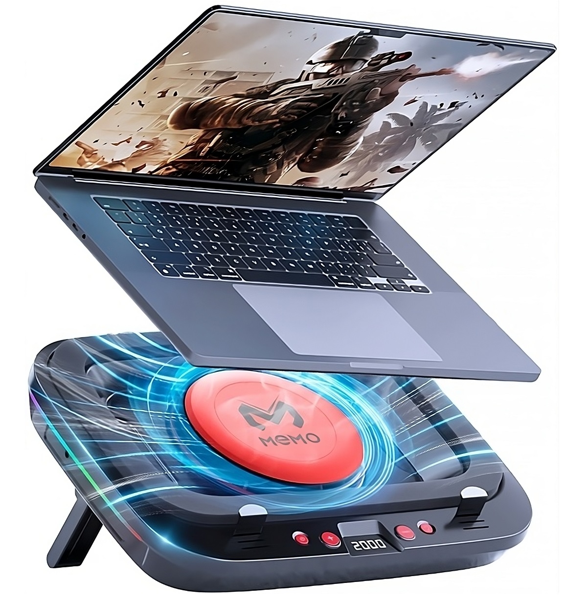 Memo Laptop Cooler with LED Di - Laptop Cooling Pad ulasan dan harga