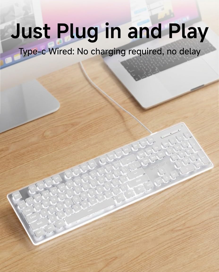 Wired USB Keyboard with White  - Pc Gaming Fullset ulasan dan harga