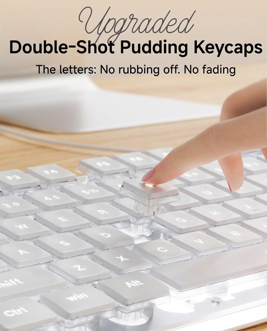 Wired USB Keyboard with White  - Pc Gaming Fullset ulasan dan harga