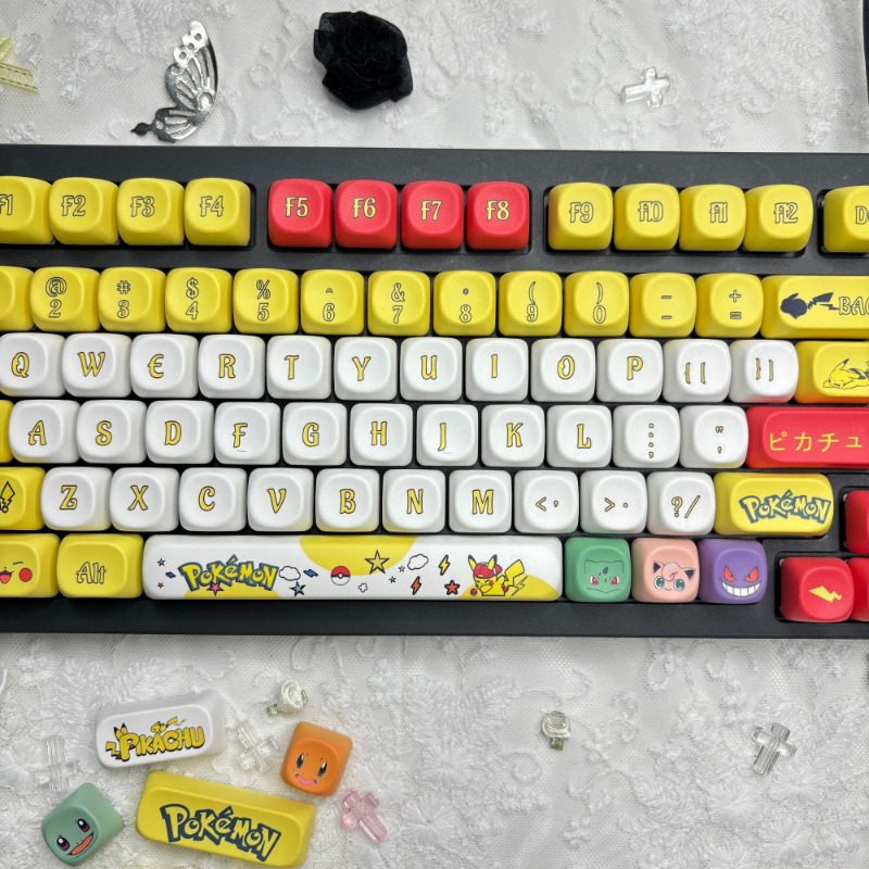 131 Keys/Set Anime Pokemon Key - Custom Keycaps ulasan dan harga