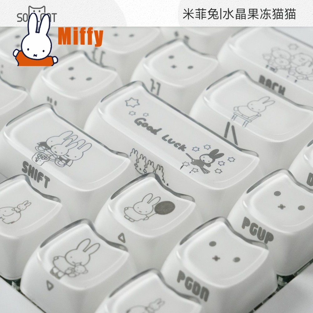 Kawaii Miffy Keycaps Cute Rabb - Pc Gaming Kawaii ulasan dan harga
