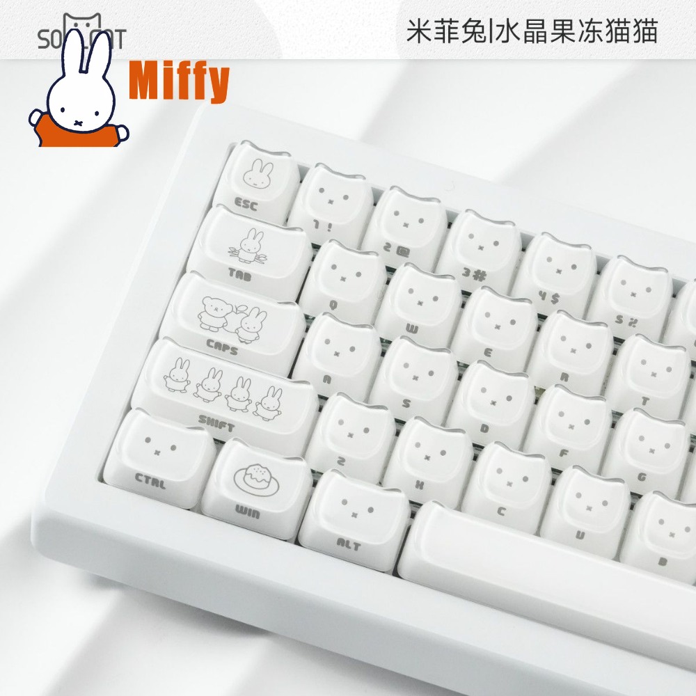 Kawaii Miffy Keycaps Cute Rabb - Pc Gaming Kawaii ulasan dan harga