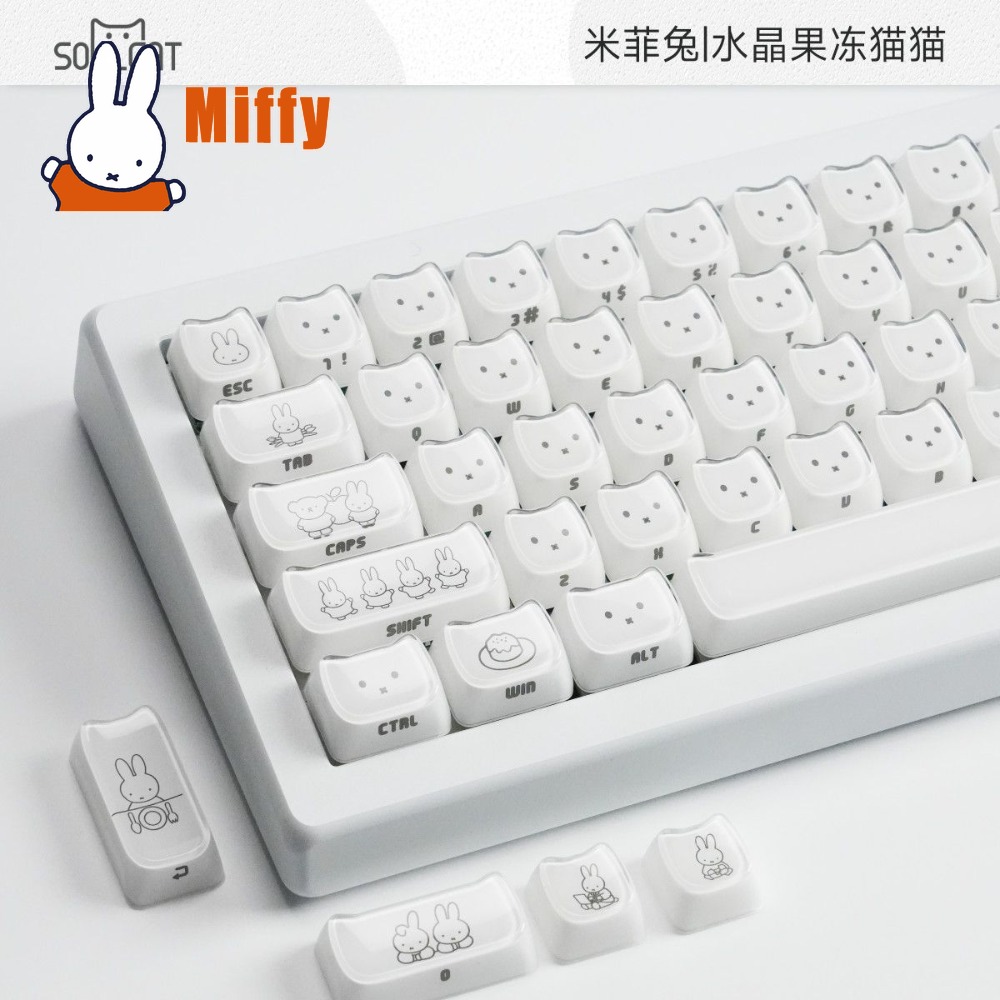 Kawaii Miffy Keycaps Cute Rabb - Pc Gaming Kawaii ulasan dan harga