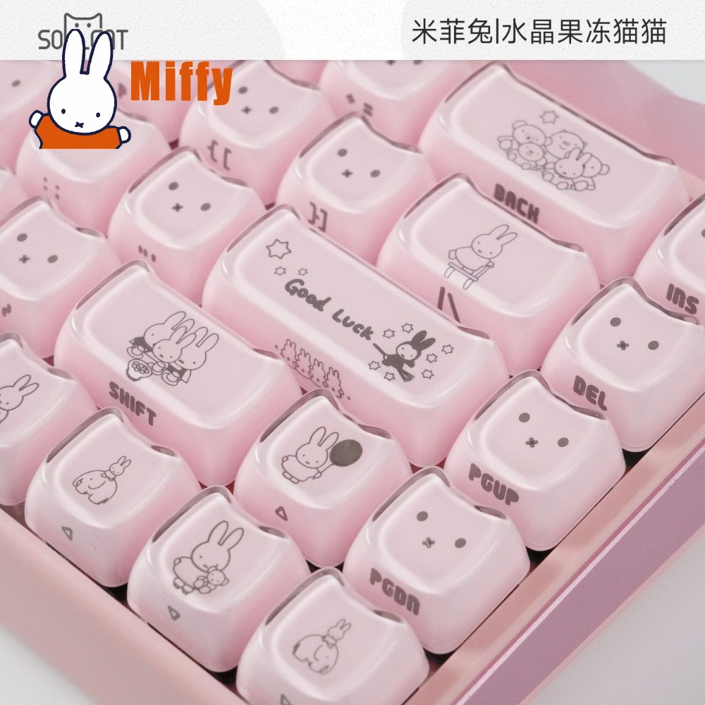 Kawaii Miffy Keycaps Cute Rabb - Pc Gaming Kawaii ulasan dan harga