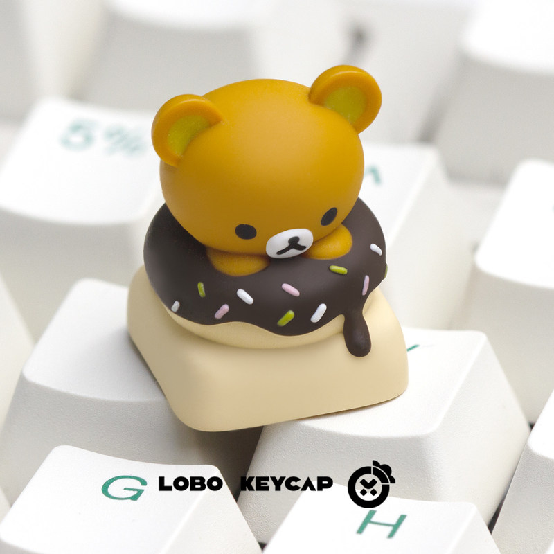 Cute Rilakkuma Resin Donut The - Custom Keycaps ulasan dan harga