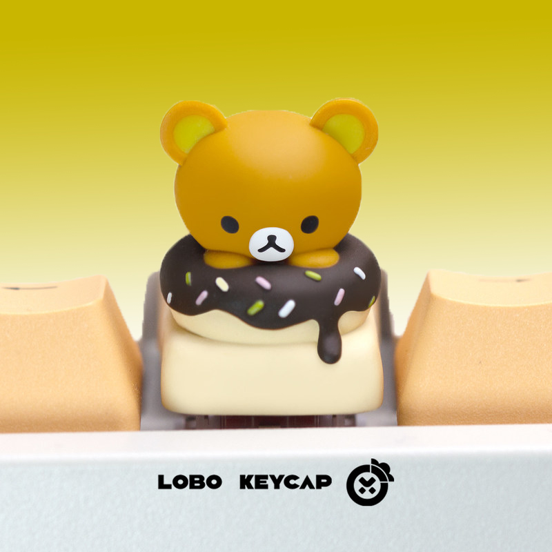 Cute Rilakkuma Resin Donut The - Custom Keycaps ulasan dan harga