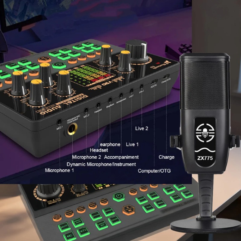 A41Z-V90+ZX775 Sound Card Set  - Pc Gaming Live Streaming ulasan dan harga