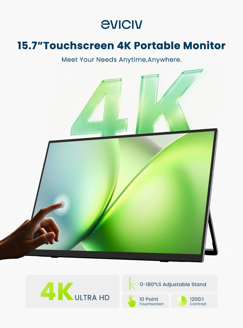 EVICIV 4K Portable Monitor 10- - Pc Gaming Gigabyte ulasan dan harga