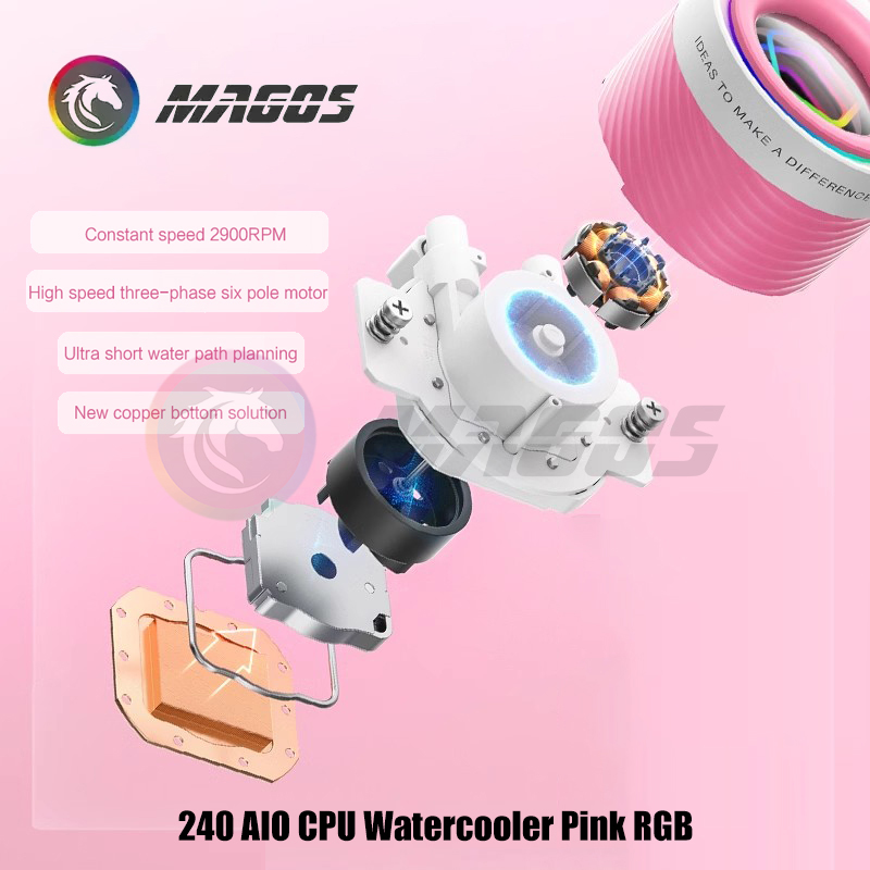240 AIO CPU Watercooler Pink R - Pc Water Cooling ulasan dan harga