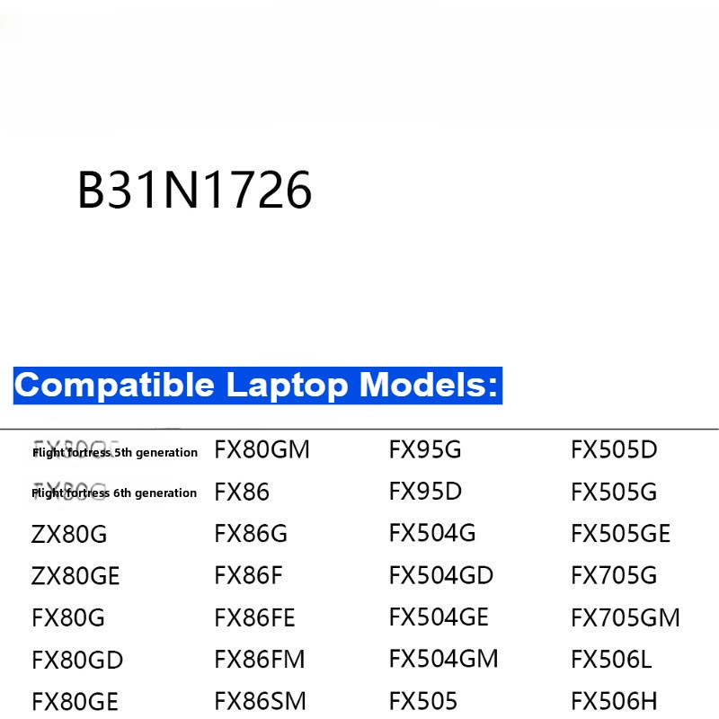 B31N1726 Laptop Battery for As - Pc Gaming Asus Rog ulasan dan harga