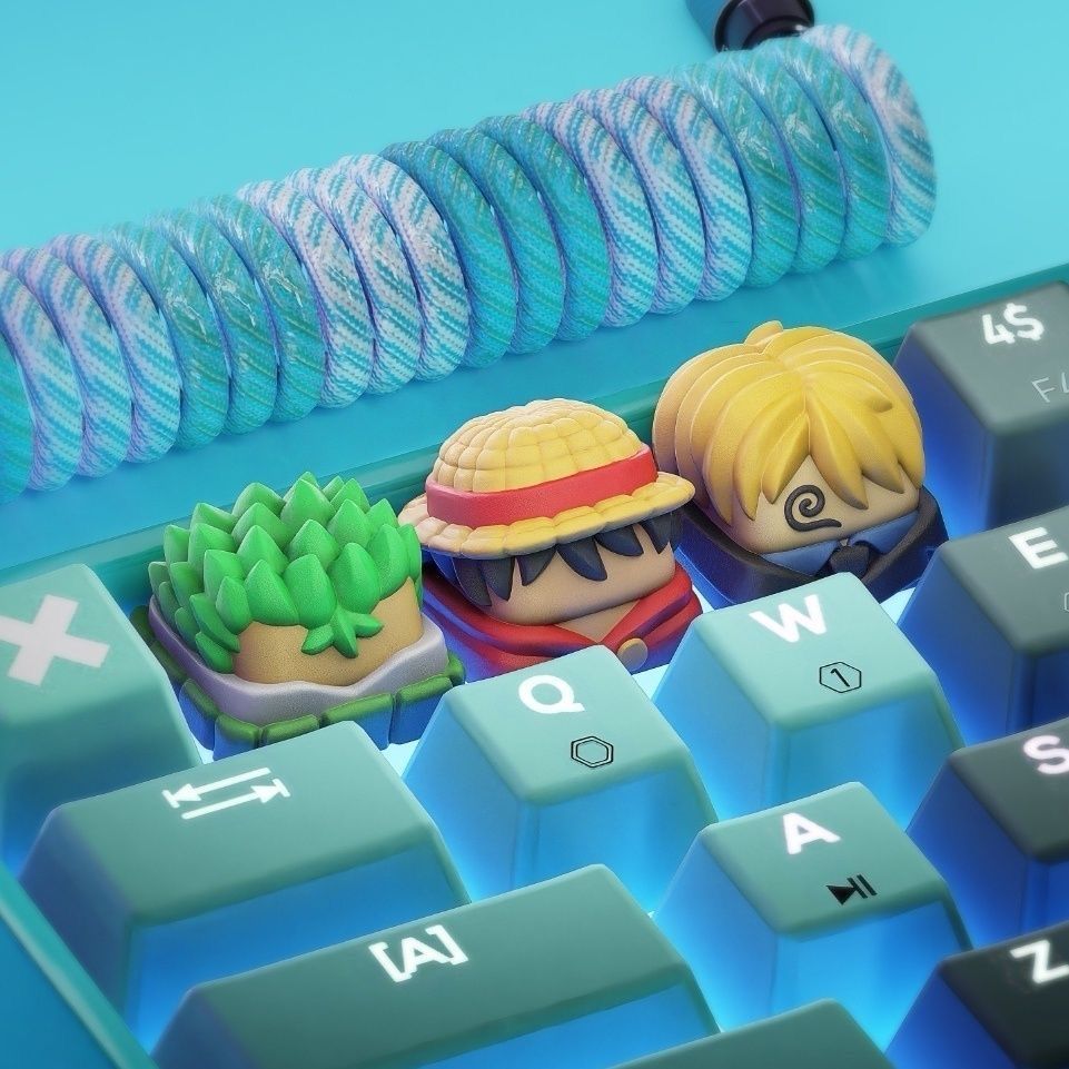 New Kawaii ONE PIECE Luffy Key - Custom Keycaps ulasan dan harga
