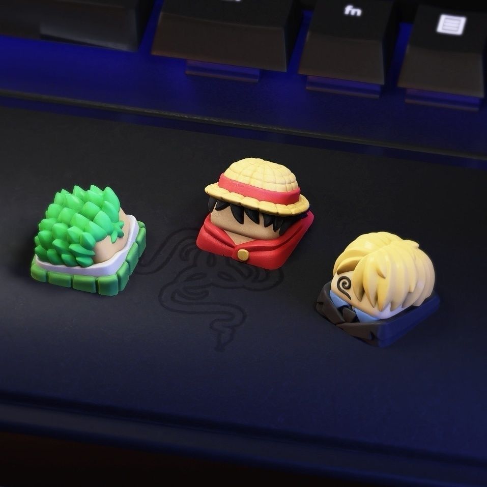 New Kawaii ONE PIECE Luffy Key - Custom Keycaps ulasan dan harga