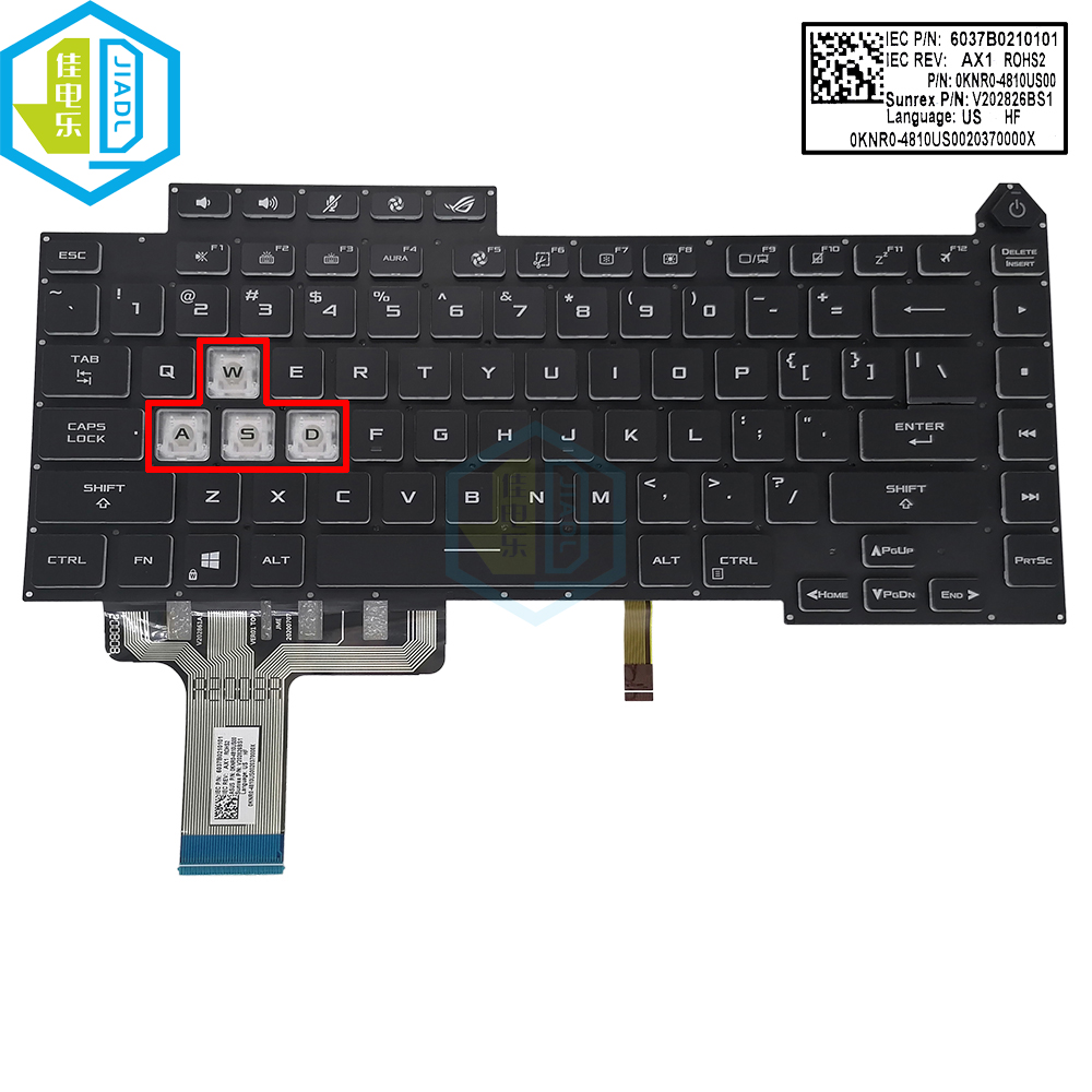 US English LA Latin RGB Backli - Pc Gaming Asus Rog ulasan dan harga